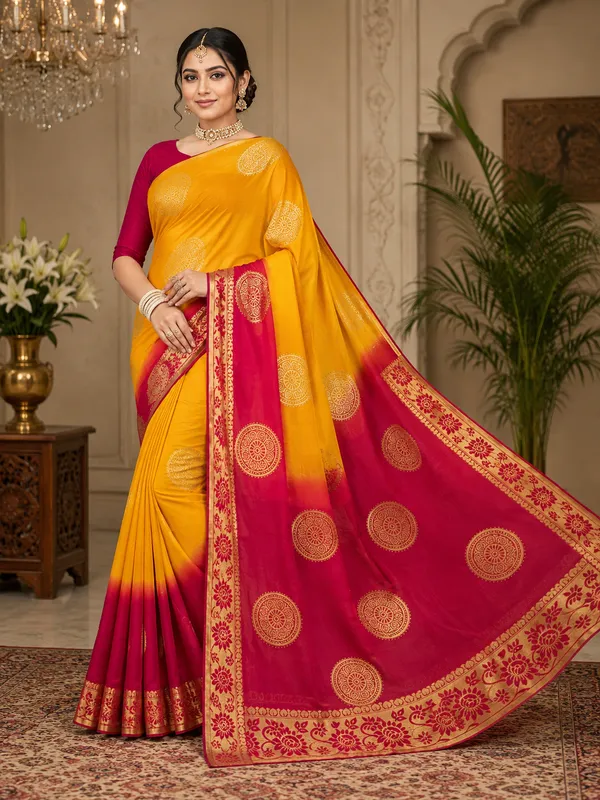 Yellow_Red_Traditional_Saree