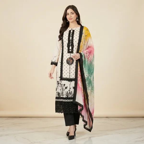 Multicolour_Pathani_Silk_Straight_Unstitched_Suit_Set_For_Women