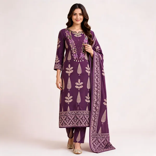 Purple_Cotton_Straight_Unstitched_Suit_Set_For_Women