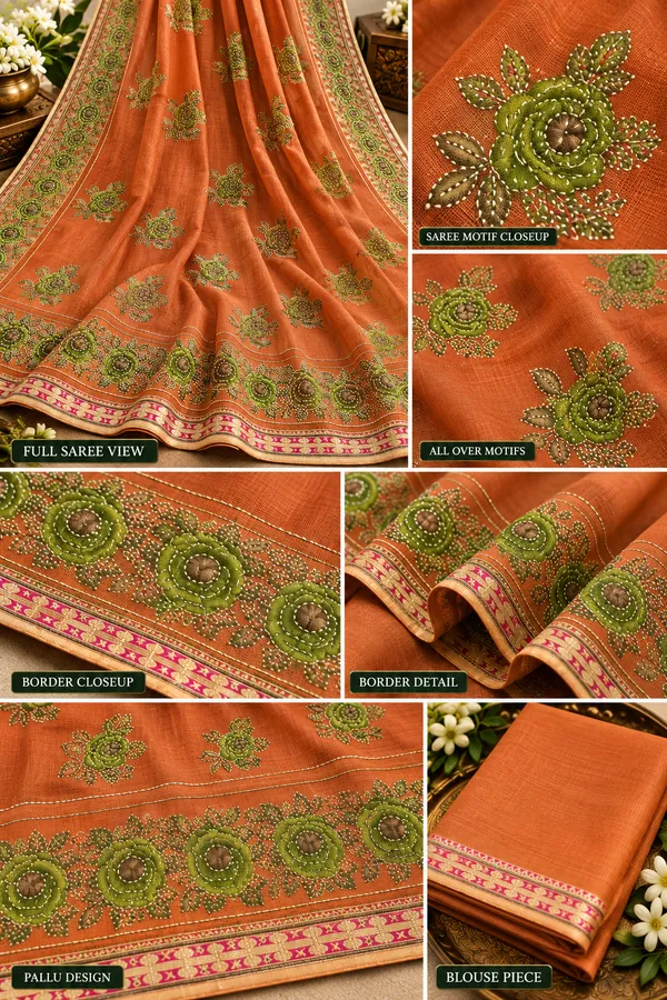 Vasudha_Rust_Printed_Saree