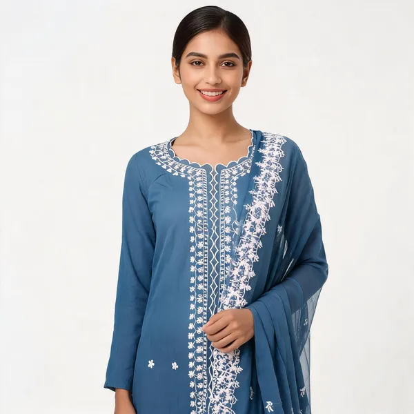Blue_Mul_Cotton_Embroidered_Unstitched_Suit_Set_For_Women