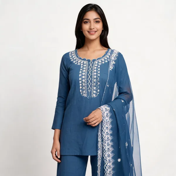Blue_Mul_Cotton_Embroidered_Unstitched_Suit_Set_For_Women