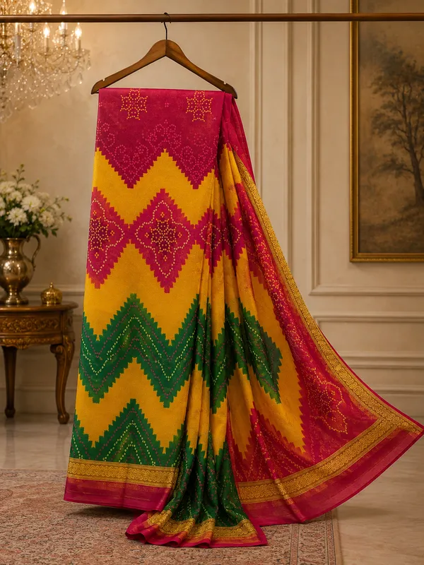Multicolour_Traditional_Pattern_Saree_