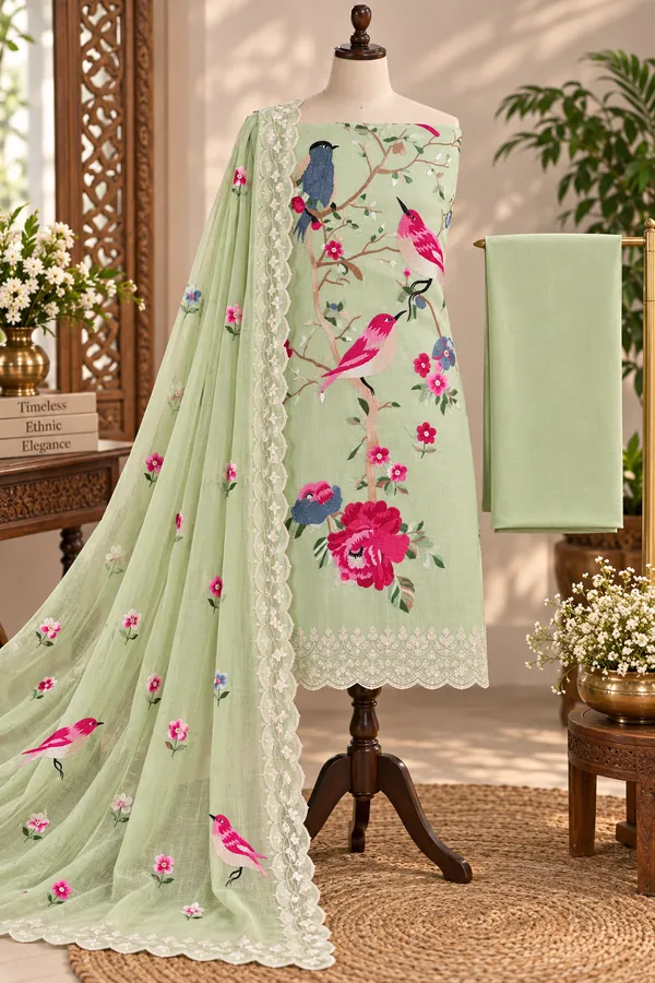 pista_green_birdsongs_unstitched_3piece_set