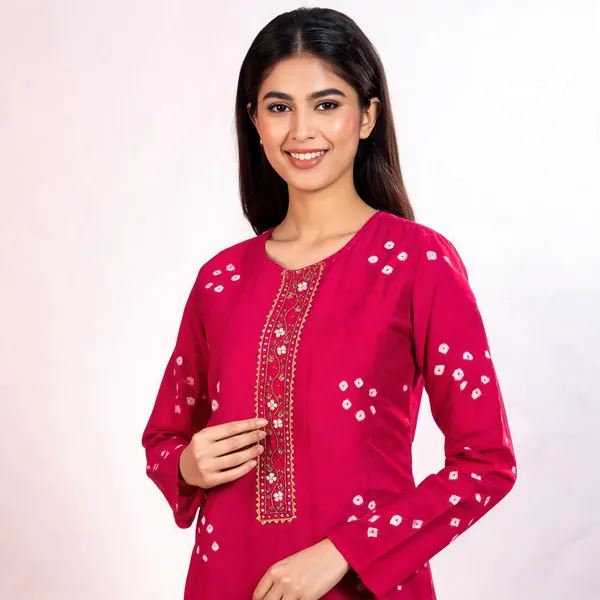 Pink_Bandani_Embellished_Unstitched_Suit_Set_For_Women