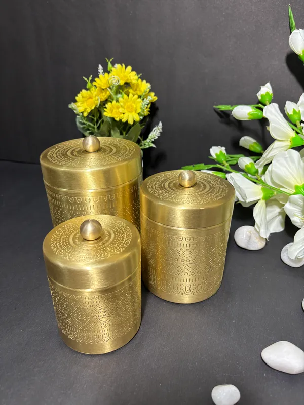 Brass_Embossed_Pattern_Storage_Canister_Set_of_3