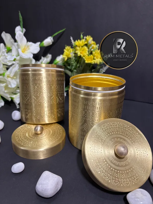 Brass_Engraved_Pattern_Storage_Large_Containers_Set_of_2
