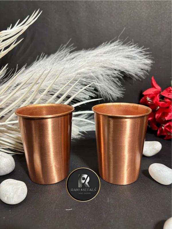 Copper_Finish_Plain_Tumblers_Set_Of_2_Gift_set