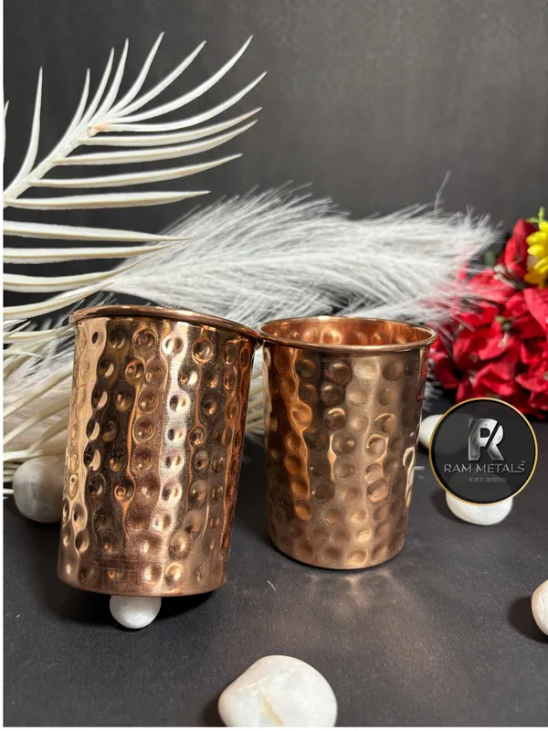 Copper_Hammered_Finish_Tumbler_Set_of_2_gift_pack