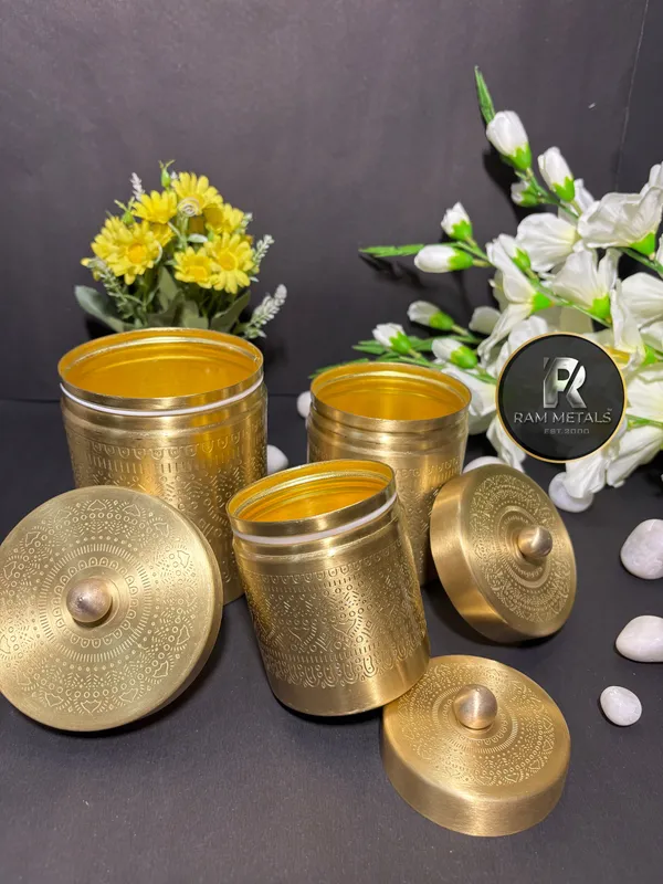 Brass_Embossed_Pattern_Storage_Canister_Set_of_3