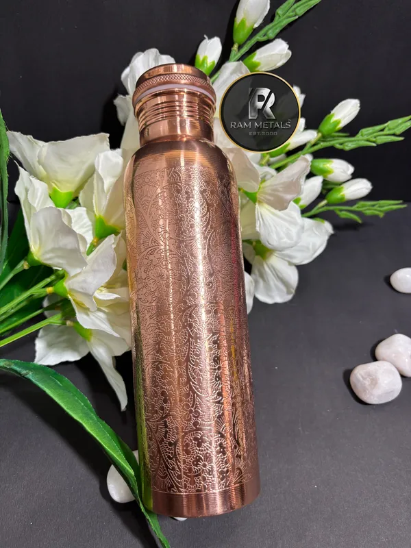 Copper_Floral_Engraved_Water_Bottle