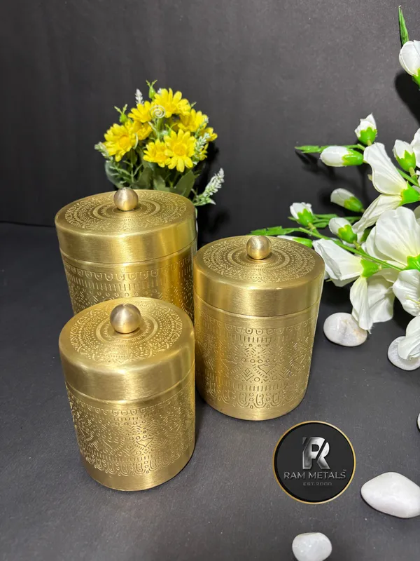 Brass_Embossed_Pattern_Storage_Canister_Set_of_3