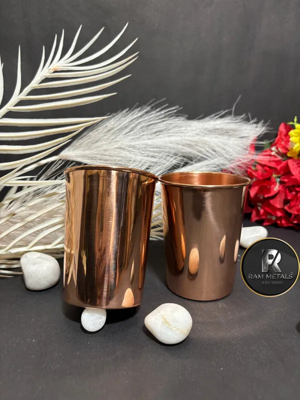 Copper_Finish_Plain_Tumblers_Set_Of_2_Gift_set