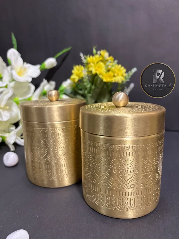 Brass_Traditional_Mrdium_Storage_Containers_Set_of_2