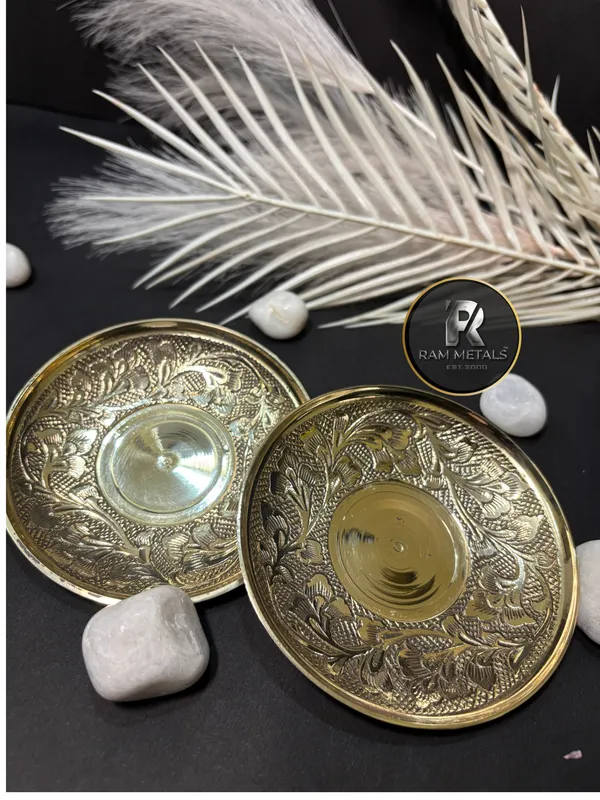 BrassTraditional_Engraved_Cup_And_Saucer_Set_of_2