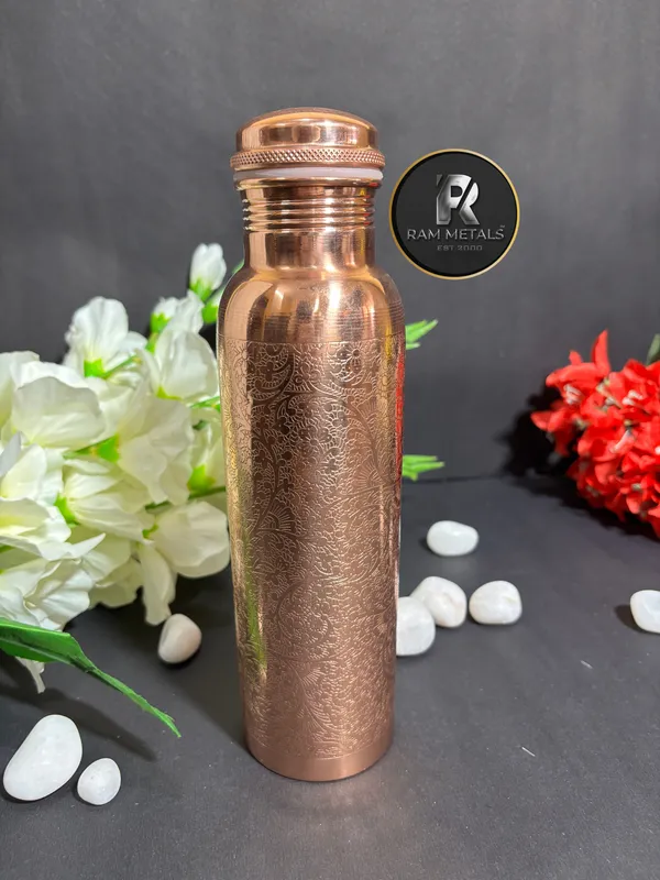 Copper_Floral_Engraved_Water_Bottle