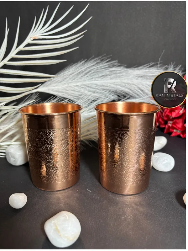 Copper_Traditional_Floral_Engraved_Tumblers_gift_set_of_2