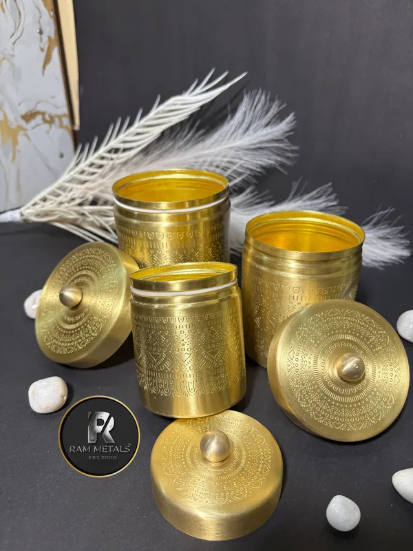 Brass_Embossed_Pattern_Storage_Canister_Set_of_3