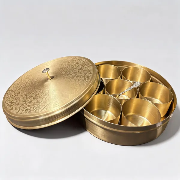 Gold_Brass_Traditional_Floral_Engraved_Round_Spice_Box