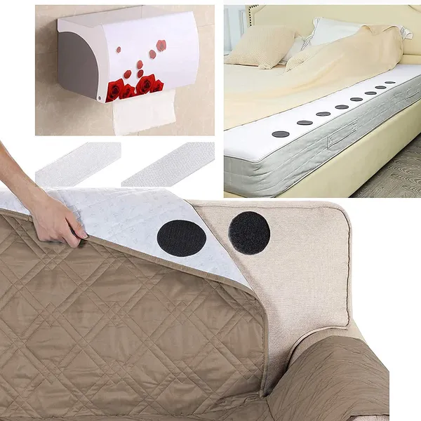 White_Canvas_Self-Adhesive_Hook_Loop_Fastener_Dots_Pack_Of_10
