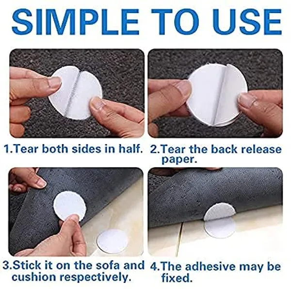 White_Canvas_Self-Adhesive_Hook_Loop_Fastener_Dots_Pack_Of_10