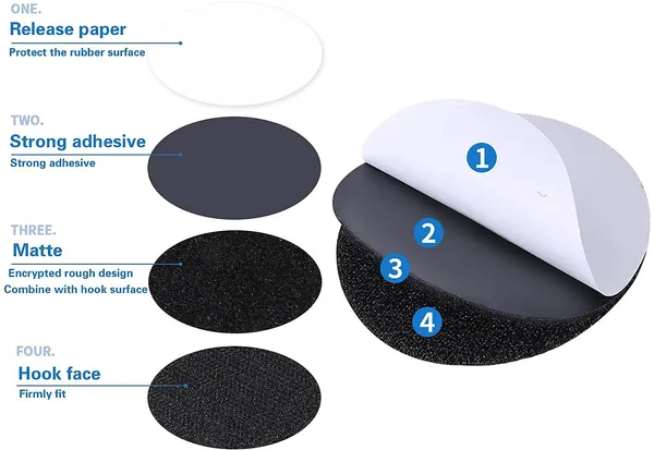 White_Canvas_Self-Adhesive_Hook_Loop_Fastener_Dots_Pack_Of_10