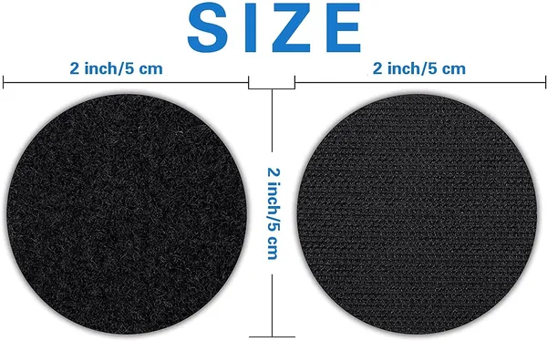 White_Canvas_Self-Adhesive_Hook_Loop_Fastener_Dots_Pack_Of_10