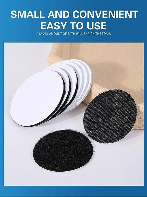 White_Canvas_Self-Adhesive_Hook_Loop_Fastener_Dots_Pack_Of_10