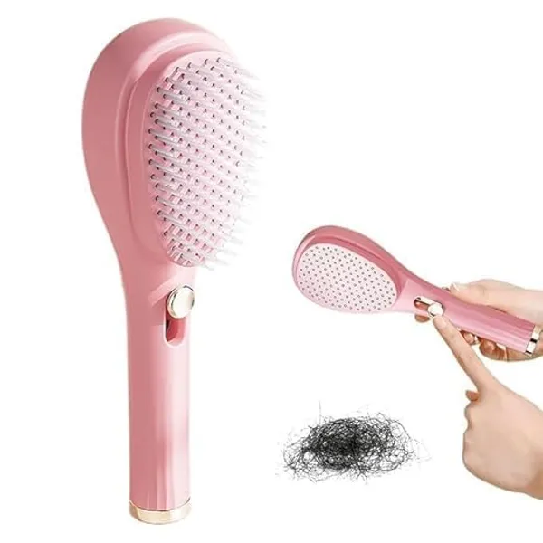 Self-Cleaning_Anti-Static_Retractable_Bristle_Hair_Brush_Pink