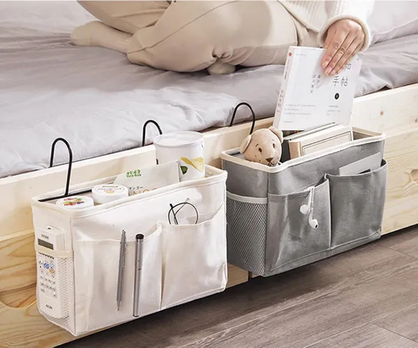 Linen_Multipurpose_Bedside_Hanging_Storage_Basket_Organizer_Grey
