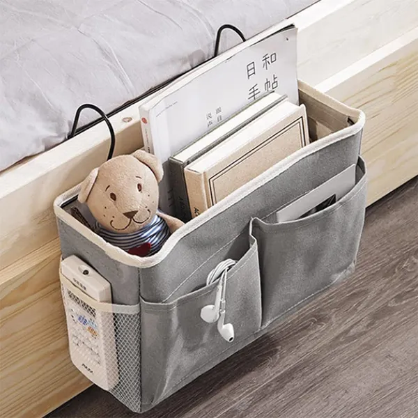 Linen_Multipurpose_Bedside_Hanging_Storage_Basket_Organizer_Grey