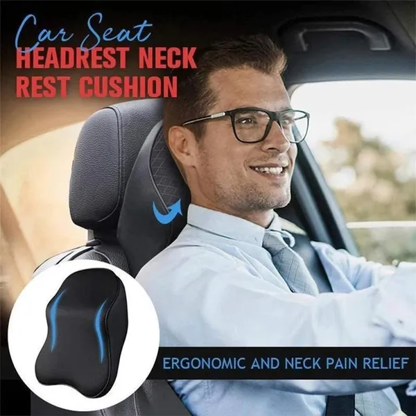 Jesenband_Memory_Foam_Car_Neck_Pillow_Ergonomic_Headrest_Cushion_Black