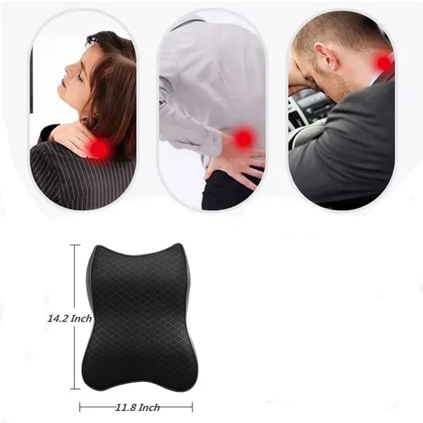 Jesenband_Memory_Foam_Car_Neck_Pillow_Ergonomic_Headrest_Cushion_Black