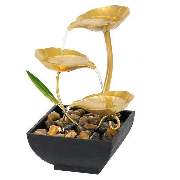 Metal_3-Tier_Cascading_Tabletop_Water_Fountain_With_River_Rocks
