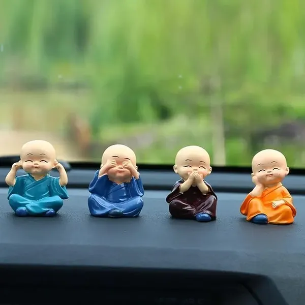 Polyresin_Multicolour_Baby_Monk_Buddha_Idol_Showpiece_Set_Of_4