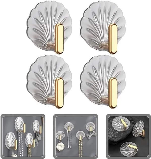 Acrylic_Seashell_Self-Adhesive_Wall_Hooks_Set_Of_5