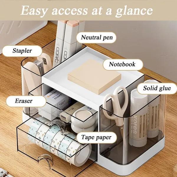 Plastic_Transparent_4-Slot_Desk_Organizer_With_2_Side_Drawers