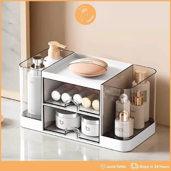 Plastic_Transparent_4-Slot_Desk_Organizer_With_2_Side_Drawers