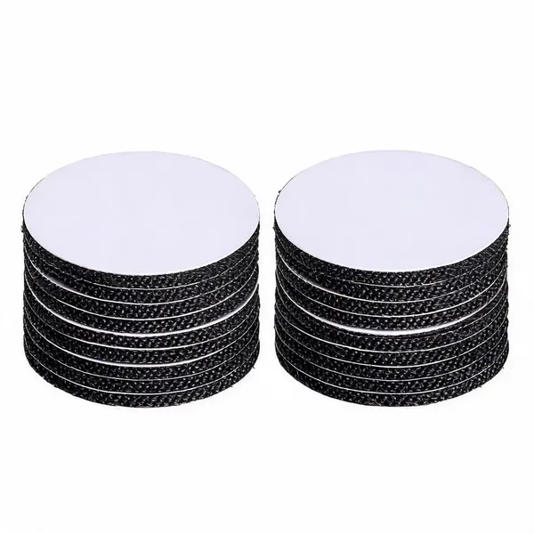 White_Canvas_Self-Adhesive_Hook_Loop_Fastener_Dots_Pack_Of_10