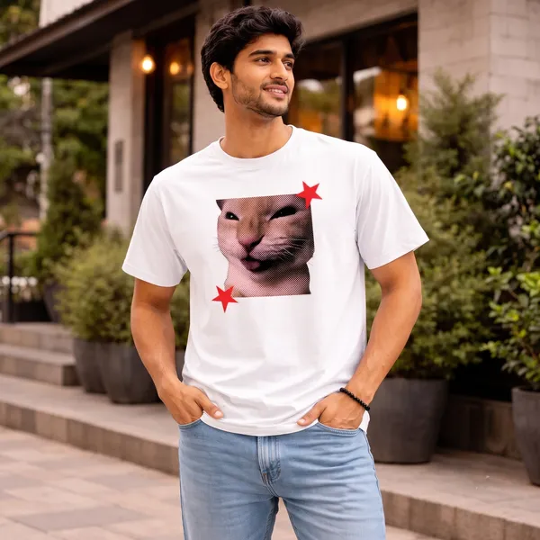 White_Casual_Fit_Pollycotton_200_Gsm_Regular_Fit_T_Shirt_For_Unisex