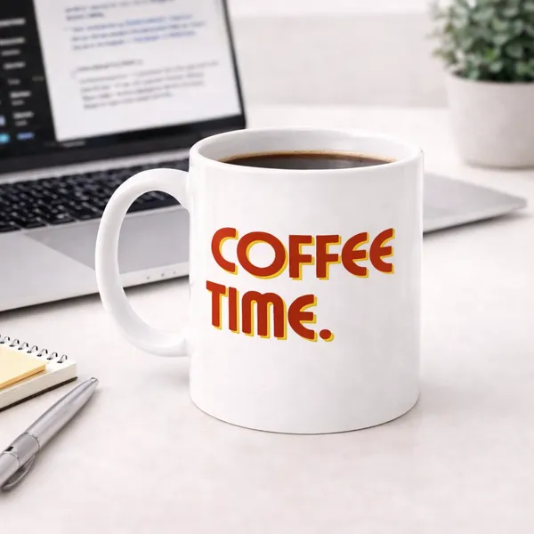 White_Coffee_Time_Printed_Mug
