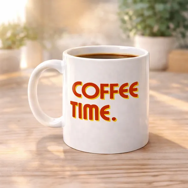 White_Coffee_Time_Printed_Mug