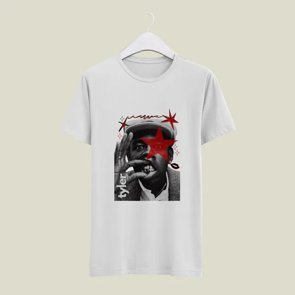 White_Graphic_Print_Regular_Fit_Pollycotton_200_Gsm_Regular_Fit_T_Shirt_For_Unisex