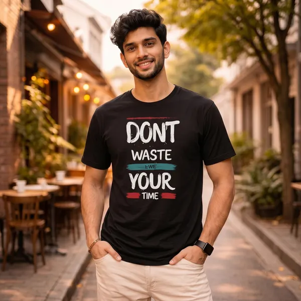 Black_Graphic_Print_Crew_Neck_Pollycotton_200_Gsm_Regular_Fit_T_Shirt_For_Unisex