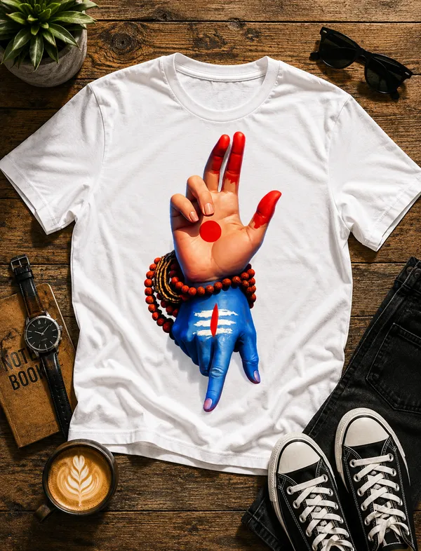 White_Graphic_Print_Regular_Fit_Pollycotton_200_Gsm_Regular_Fit_T_Shirt_For_Unisex