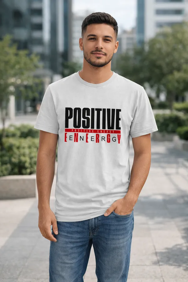 White_Graphic_Crew_Neck_Pollycotton_200_Gsm_Regular_Fit_T_Shirt_For_Unisex