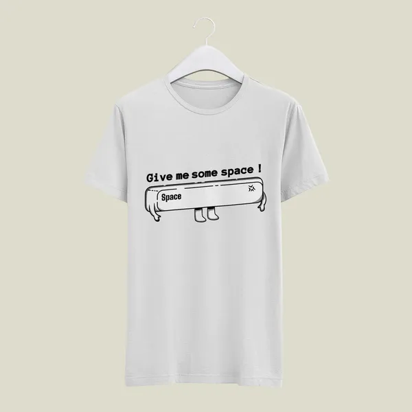 White_Graphic_Print_Crew_Neck_Pollycotton_200_Gsm_Regular_Fit_T_Shirt_For_Unisex