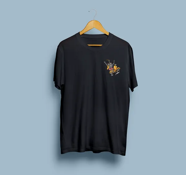Black_Graphic_Print_Regular_Fit_Pollycotton_200_Gsm_Regular_Fit_T_Shirt_For_Unisex
