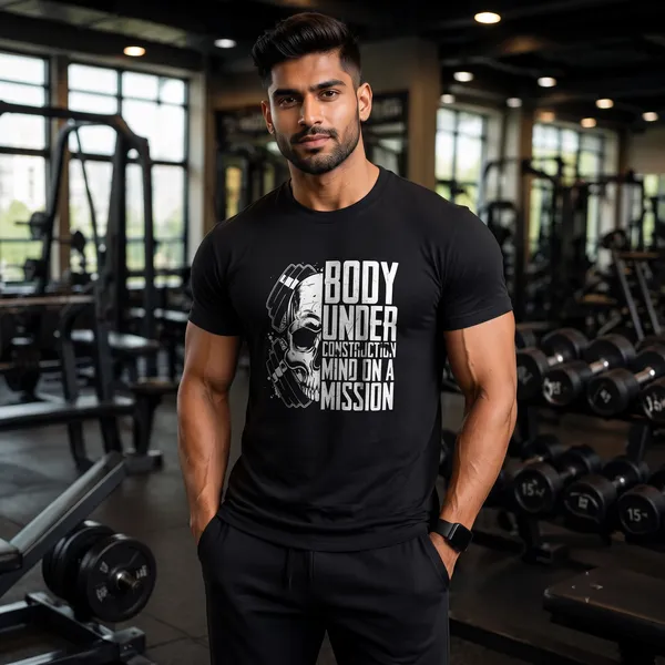 Black_Graphic_Pollycotton_200_Gsm_Regular_Fit_T_Shirt_For_Unisex