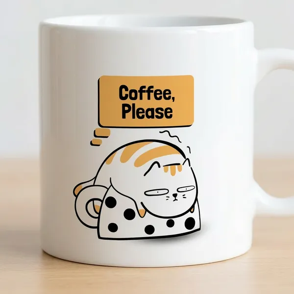 White_Coffee_Cat_Print_Mug